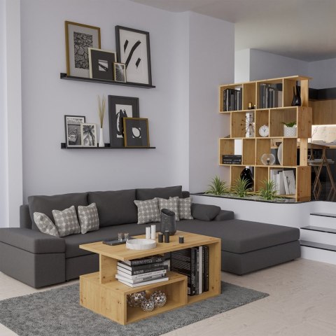 Regał Na Książki Modułowy Półka Dąb Sonoma Nowoczesna Biblioteczka