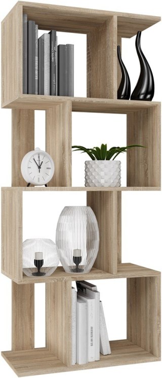 Regał Na Książki Modułowy Półka Dąb Sonoma Nowoczesna Biblioteczka