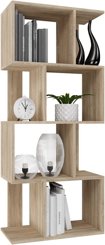 Regał Na Książki Modułowy Półka Dąb Sonoma Nowoczesna Biblioteczka