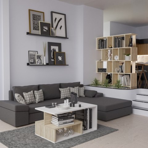 Regał Na Książki Modułowy Półka Dąb Sonoma Nowoczesna Biblioteczka