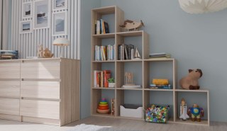 Regał Schodkowy Komorowy Półka Na Książki Ozdoby Nowoczesna Komoda Sonoma