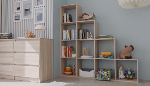 Regał Schodkowy Komorowy Półka Na Książki Ozdoby Nowoczesna Komoda Sonoma