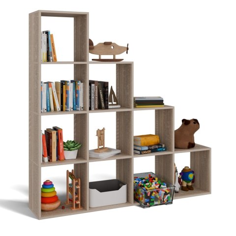 Regał Schodkowy Komorowy Półka Na Książki Ozdoby Nowoczesna Komoda Sonoma