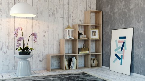 Regał Schodkowy Komorowy Półka Na Książki Ozdoby Nowoczesna Komoda Sonoma