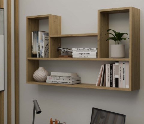 Regał Wiszący Dąb Artisan Nowoczesny Półka Na Książki Salon Sypialnia