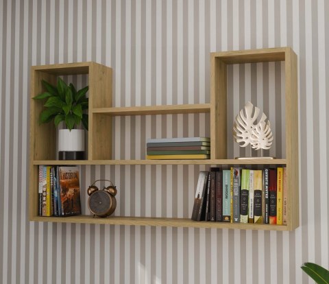 Regał Wiszący Dąb Artisan Nowoczesny Półka Na Książki Salon Sypialnia