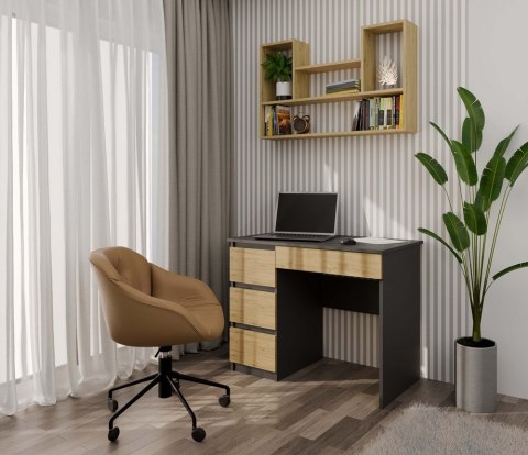 Regał Wiszący Dąb Artisan Nowoczesny Półka Na Książki Salon Sypialnia