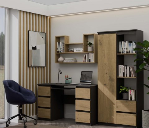 Regał Wiszący Dąb Artisan Nowoczesny Półka Na Książki Salon Sypialnia