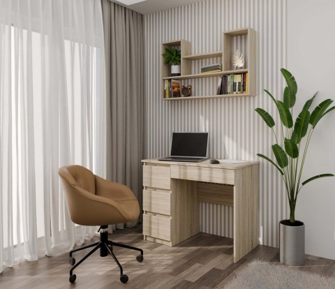 Regał Wiszący Ścienny Nowoczesny Półki Do Salonu Sypialni Dąb Sonoma