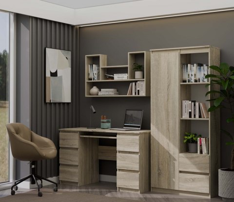 Regał Wiszący Ścienny Nowoczesny Półki Do Salonu Sypialni Dąb Sonoma