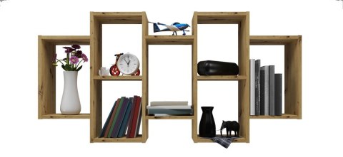 Półka Wisząca Ścienna Regał Na Książki Ozdoby Salon Sypialnia Dąb Artisan