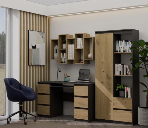 Półka Wisząca Ścienna Regał Na Książki Ozdoby Salon Sypialnia Dąb Artisan