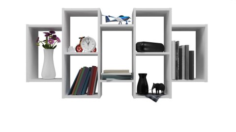 Półka Wisząca Ścienna Regał Na Książki Ozdoby Do Salonu Sypialni Biała