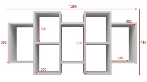 Półka Wisząca Ścienna Regał Na Książki Ozdoby Do Salonu Sypialni Biała