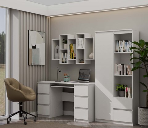 Półka Wisząca Ścienna Regał Na Książki Ozdoby Do Salonu Sypialni Biała