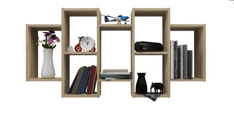 Regał Ścienny Wiszące Półki Na Książki Nowoczesny Mebel Do Salonu Sonoma