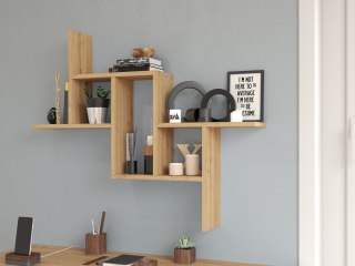 Półka Wisząca na Książki Ozdoby Regał Ścienny Salon Sypialnia Dąb Artisan