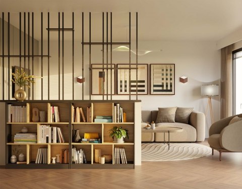 Regał Na Książki Stojący Biurowy Otwarty Komoda 8 Półek Artisan Antracyt