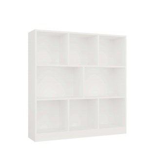 Regał Stojący Otwarty Duży Skandynawski Komoda Na Książki Biały 8 Półek