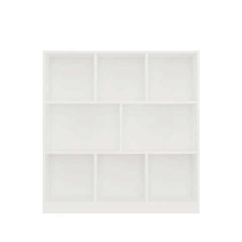 Regał Stojący Otwarty Duży Skandynawski Komoda Na Książki Biały 8 Półek