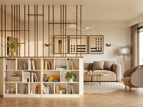 Regał Stojący Otwarty Duży Skandynawski Komoda Na Książki Biały 8 Półek