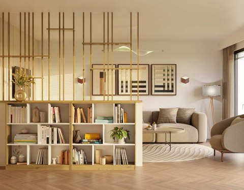 Regał Na Książki Stojący Biurowy Otwarty Komoda 8 Półek Biały + Dąb Artisan