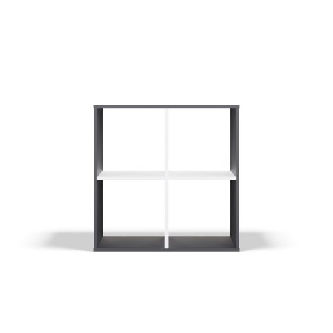 Regał Malax 2x2 ANTRACYT BIAŁY