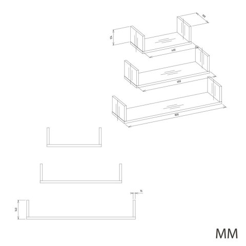 Regał Mobi 3P SONOMA