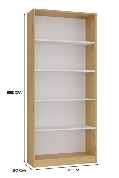 Regał Onyx R80 DĄB ARTISAN BIEL