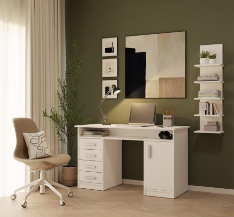 Regał Wiszący R5P 5 Półek Na Książki Do Biura Salonu Pokoju Dziecka BIAŁY