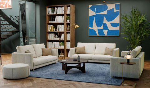 SOFA LINA BEŻOWA 3-OSOBOWA ROZKŁADANA