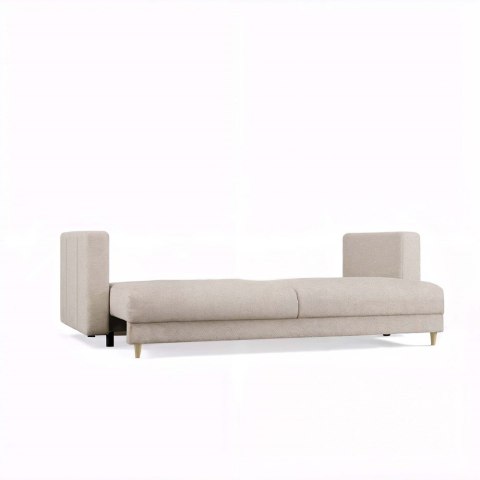 SOFA LINA BEŻOWA 3-OSOBOWA ROZKŁADANA