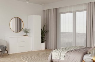 Szafa Garderoba 50cm Biała Drążek Lub Półki Wysoka Przedpokój Sypialnia