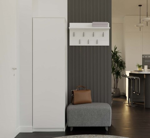 Szafa garderoba 50 cm biała półki lub drążek