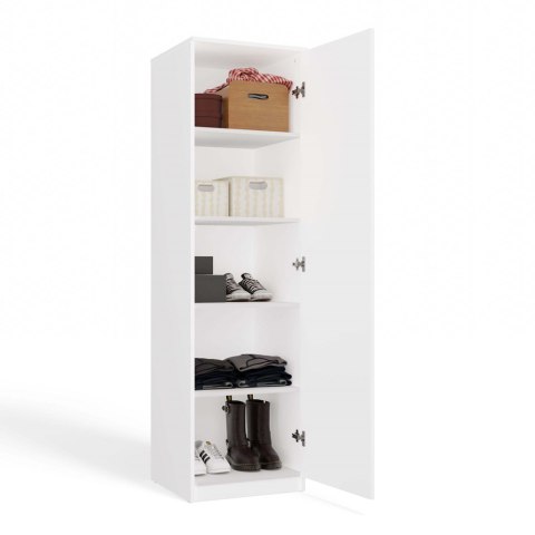 Szafa garderoba 50 cm biała półki lub drążek