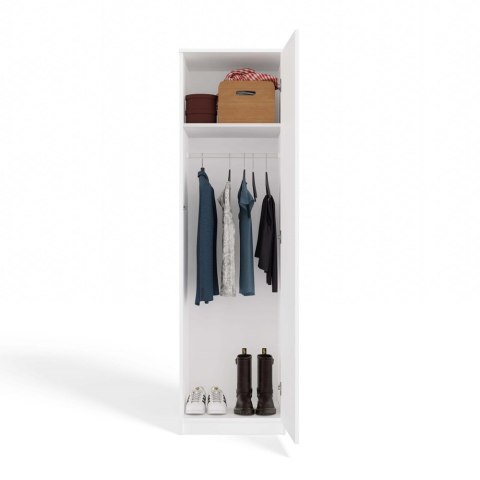Szafa garderoba 50 cm biała półki lub drążek