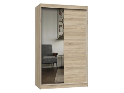 SZAFA IGA 120 1x LUSTRO SZPROSY DĄB SONOMA