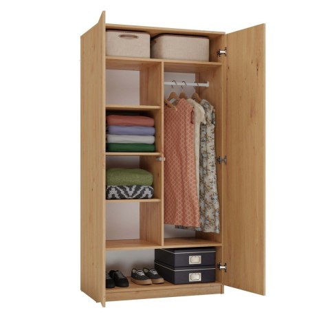 Szafa Dąb Artisan Do Przedpokoju Sypialni Garderoba 90cm Pojemna Nowoczesna