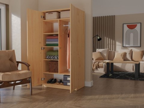 Szafa Dąb Artisan Do Przedpokoju Sypialni Garderoba 90cm Pojemna Nowoczesna