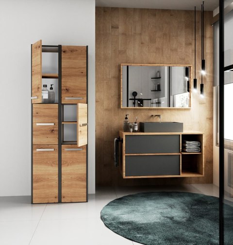 SZAFKA ŁAZIENKOWA 33 ANTRACYT/ARTISAN