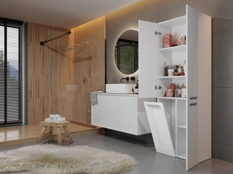 SZAFKA ŁAZIENKOWA NEL DD 1K 60CM - BIEL POŁYSK