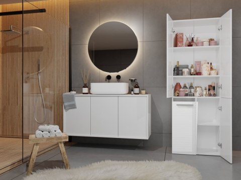 SZAFKA ŁAZIENKOWA NEL DD 1K 60CM - BIEL POŁYSK