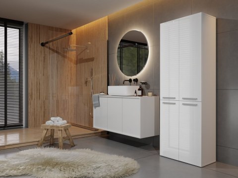 SZAFKA ŁAZIENKOWA NEL DD 2K 60CM - BIEL POŁYSK