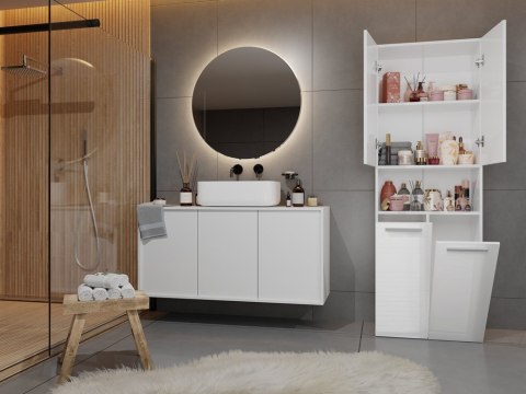 SZAFKA ŁAZIENKOWA NEL DK 2K 60CM - BIEL POŁYSK