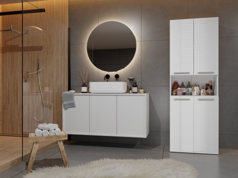 SZAFKA ŁAZIENKOWA NEL DK 2K 60CM - BIEL POŁYSK