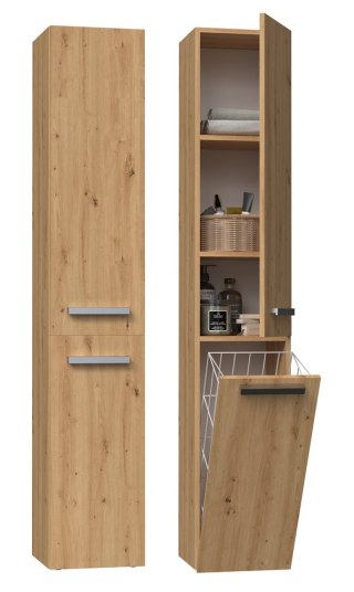 SZAFKA ŁAZIENKOWA REGAŁ SŁUPEK KOSZ NEL IV DĄB ARTISAN