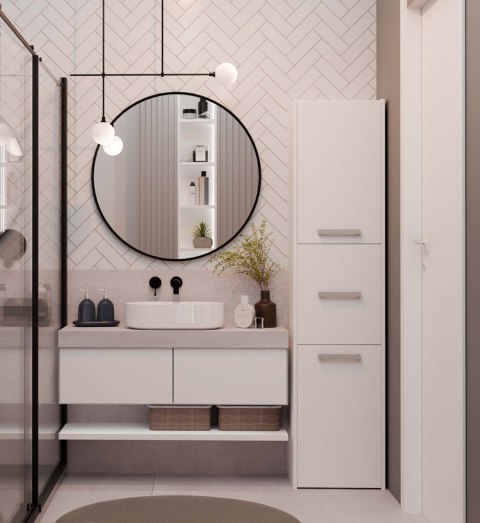 SZAFKA ŁAZIENKOWA S43 - BIEL