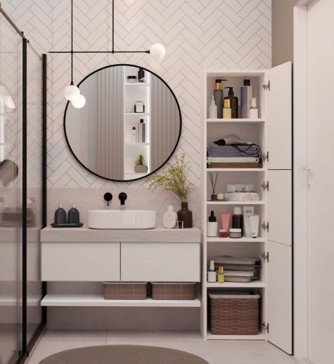 SZAFKA ŁAZIENKOWA S43 - BIEL