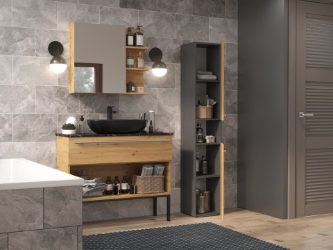 SZAFKA ŁAZIENKOWA SŁUPEK REGAŁ ŁAZIENKOWY 5 PÓŁEK // NEL I ANT/ART