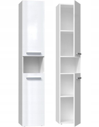 SZAFKA ŁAZIENKOWA SŁUPEK REGAŁ ŁAZIENKOWY 5 PÓŁEK // NEL I BIEL POŁ